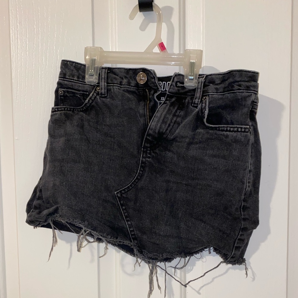 BDG Black denim skirt